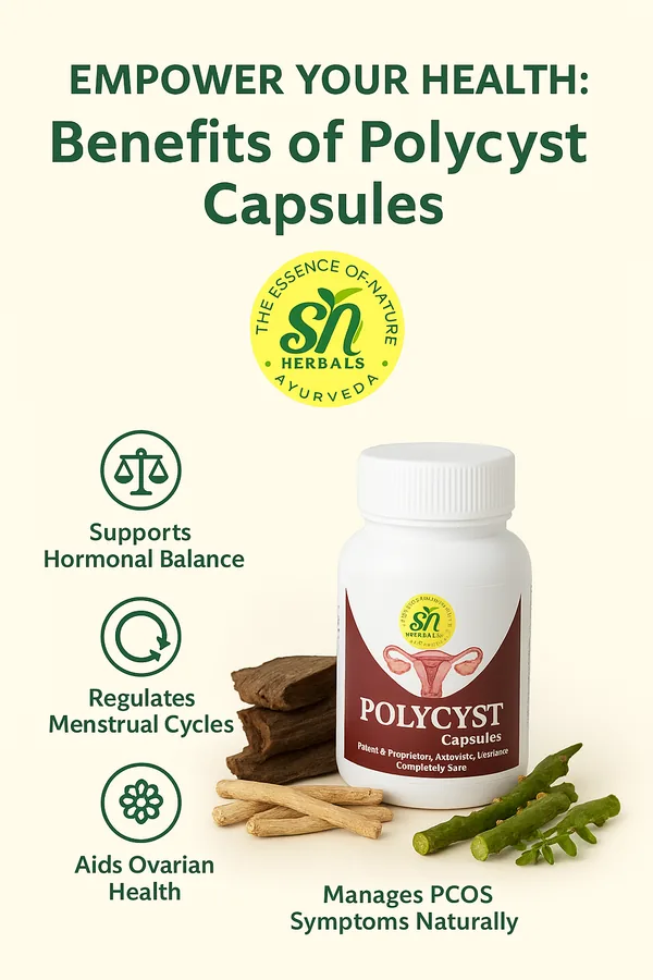 SN Herbals Polycyst Capsules | Ayurvedic Hormonal Balance Supplement | Women's Reproductive Health Support-3