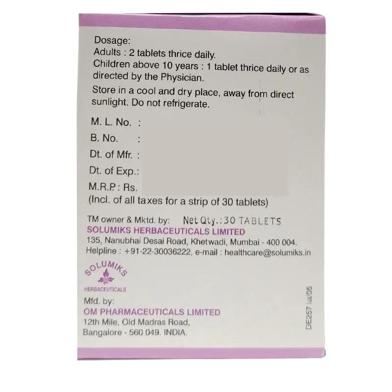 Solumiks Radona Tablet | Ayurvedic Wellness | Traditional Herbal Support-5