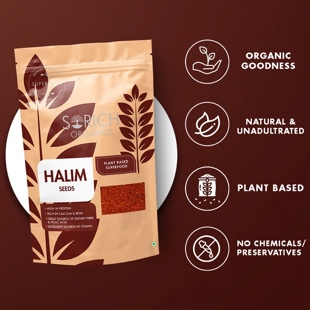 Sorich Organics Raw Halim Seeds | Natural Aliv Seeds | Rich in Iron and Folate-2