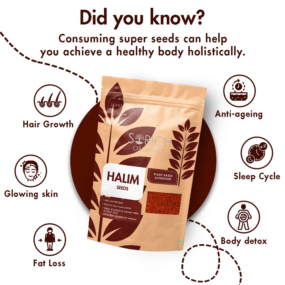 Sorich Organics Raw Halim Seeds | Natural Aliv Seeds | Rich in Iron and Folate-4