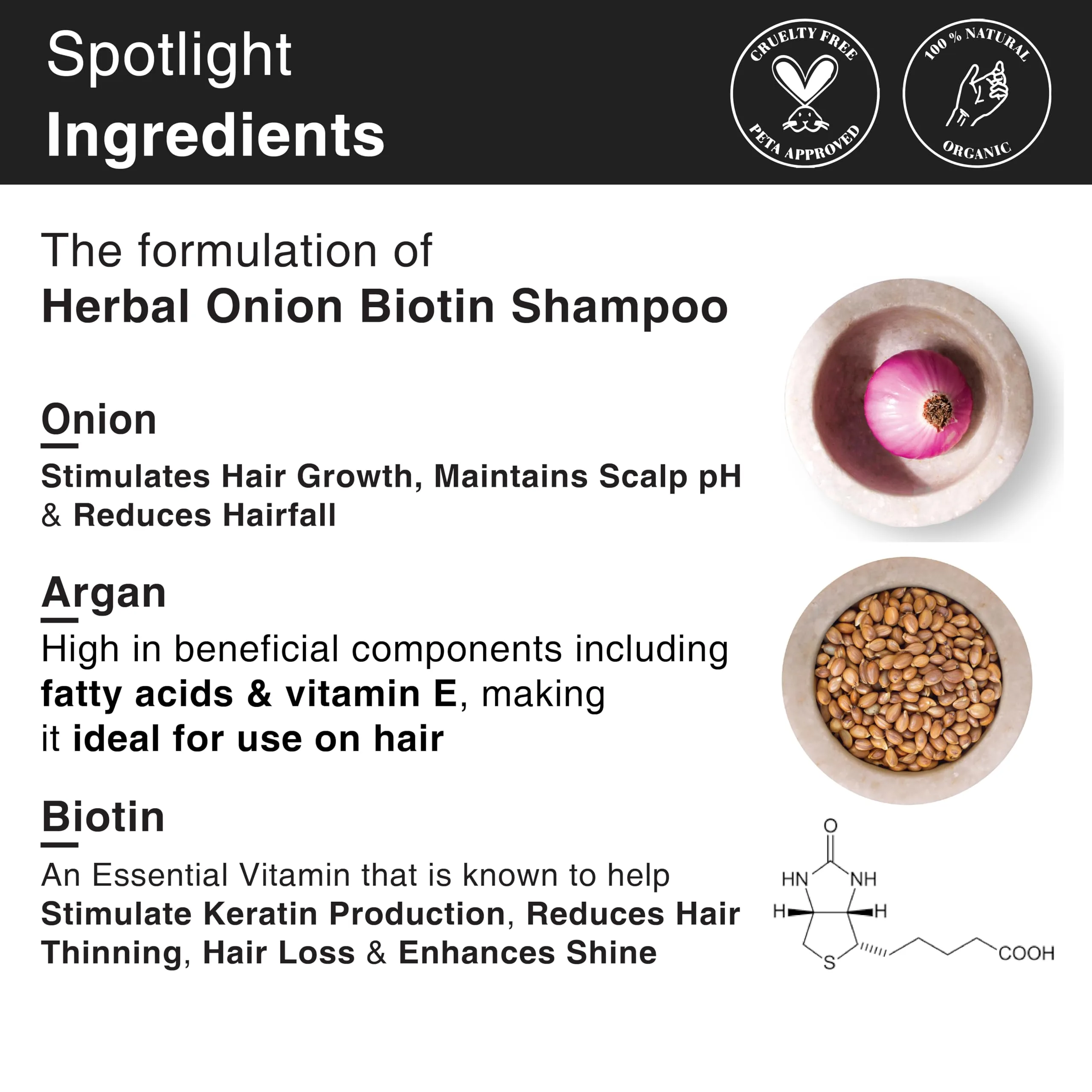 Soulflower Biotin Onion Sulphate Free Shampoo for Men & Women for All Hair-3