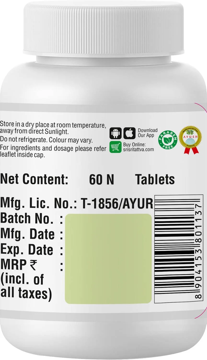 Sri Sri Tattva Brahmi Tablets | Ayurvedic Brain Tonic | Memory and Focus Support-3