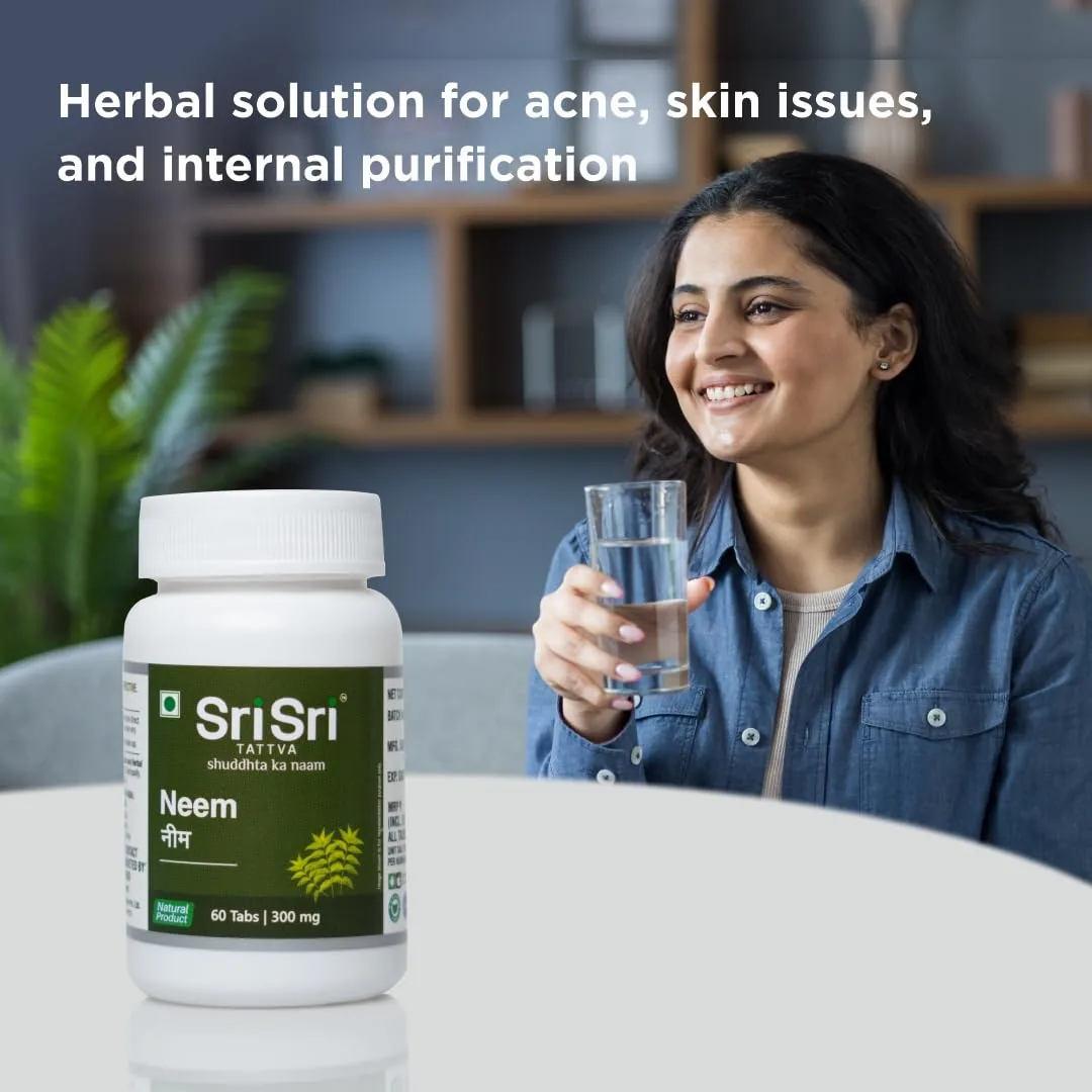Sri Sri Tattva Neem Tablets | Ayurvedic Wellness | Pure Neem Extract-4