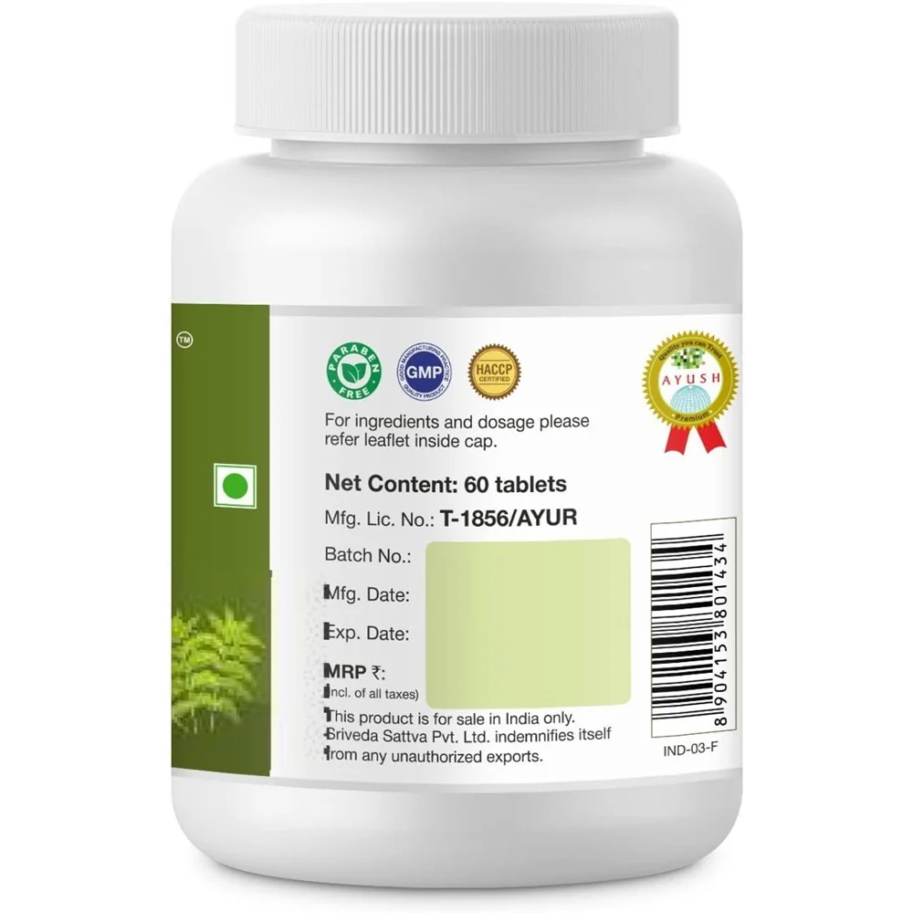Sri Sri Tattva Neem Tablets | Ayurvedic Wellness | Pure Neem Extract-3