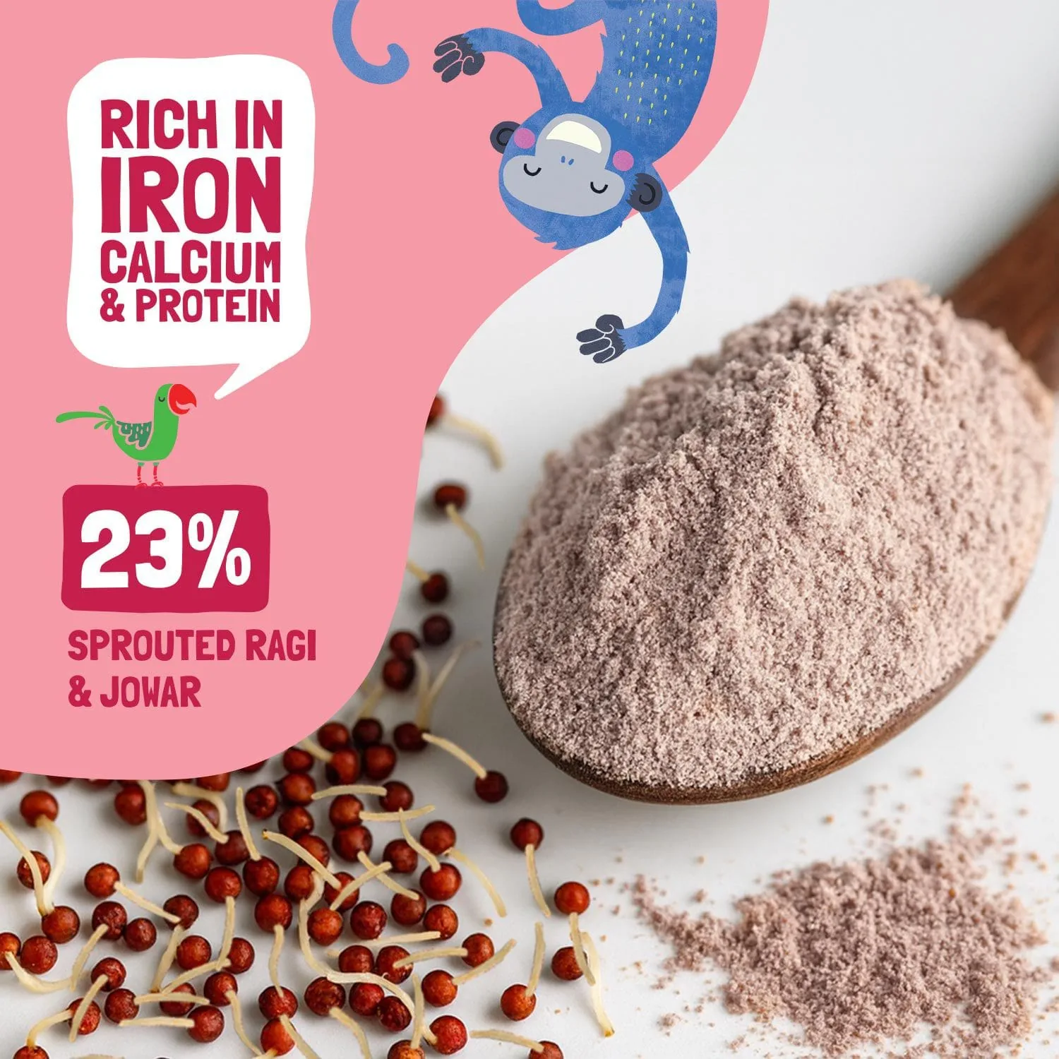 Strawberry, Ragi & Rice Cereal with Milk-2