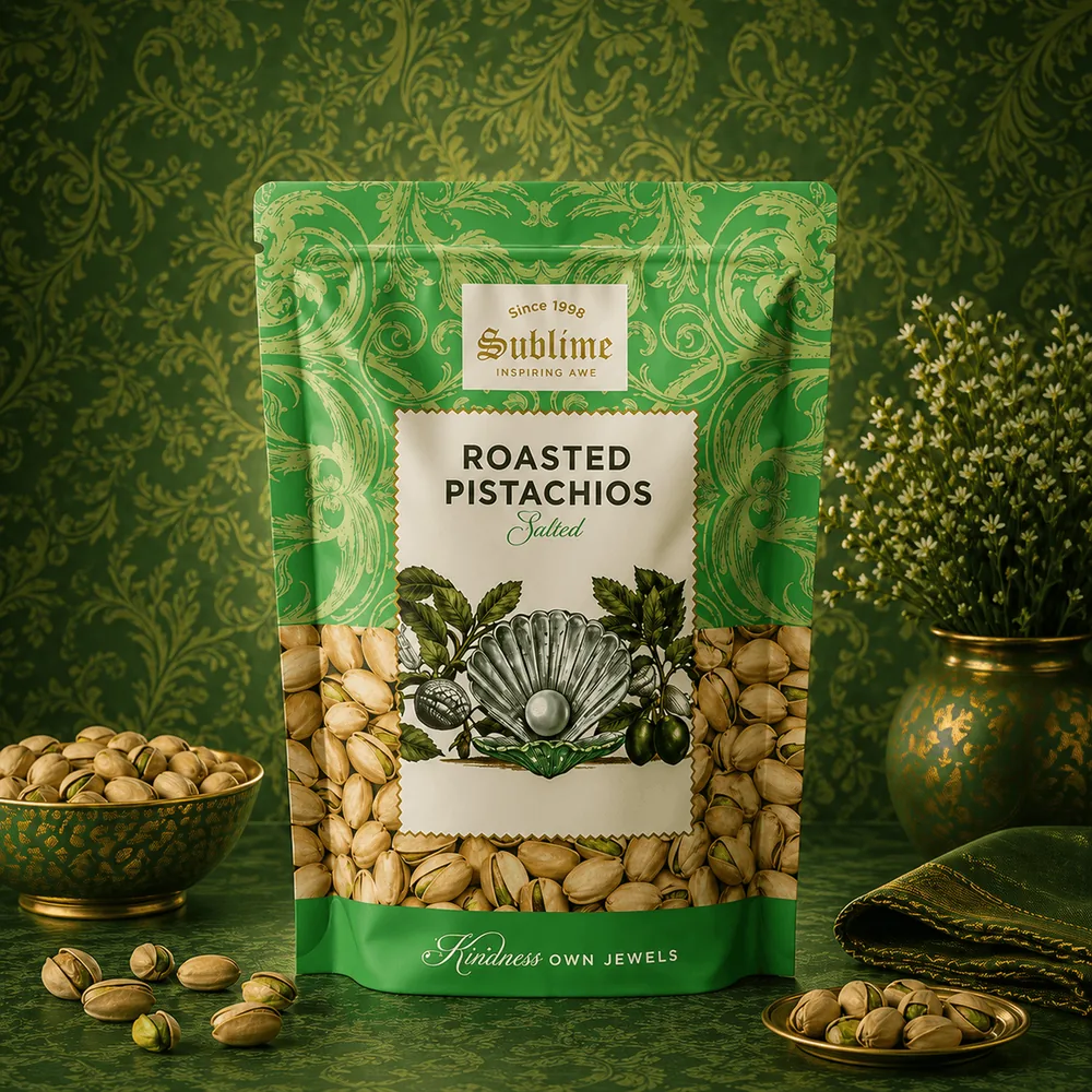 Sublime Inspiring Awe Roasted Pistachios Salted | Crunchy Salted Dry Fruits | Nutrient-Rich Tea Time Snack-1