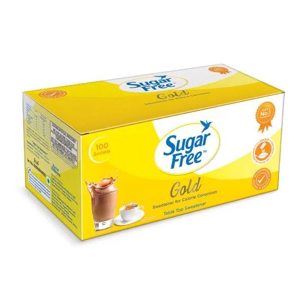 Sugar Free Gold Low Calorie Sweetener Sachets | Aspartame-Based Sugar Substitute | Ideal for Tea, Coffee & Desserts-1