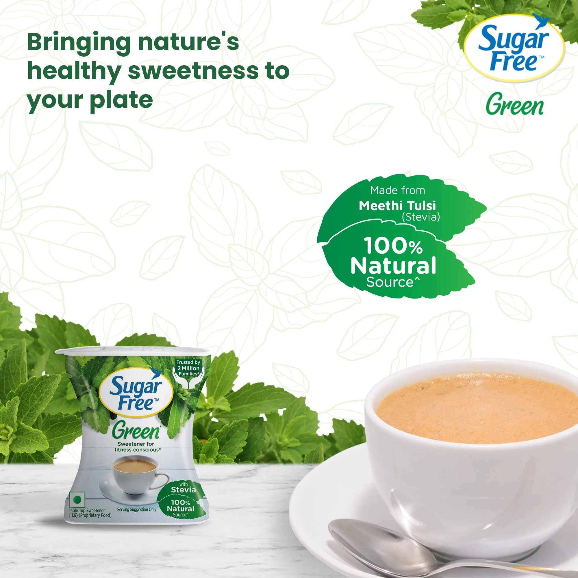 Sugar Free Green Stevia | 100% Natural Sweetener | Zero Calorie Sugar Substitute Pellets-3