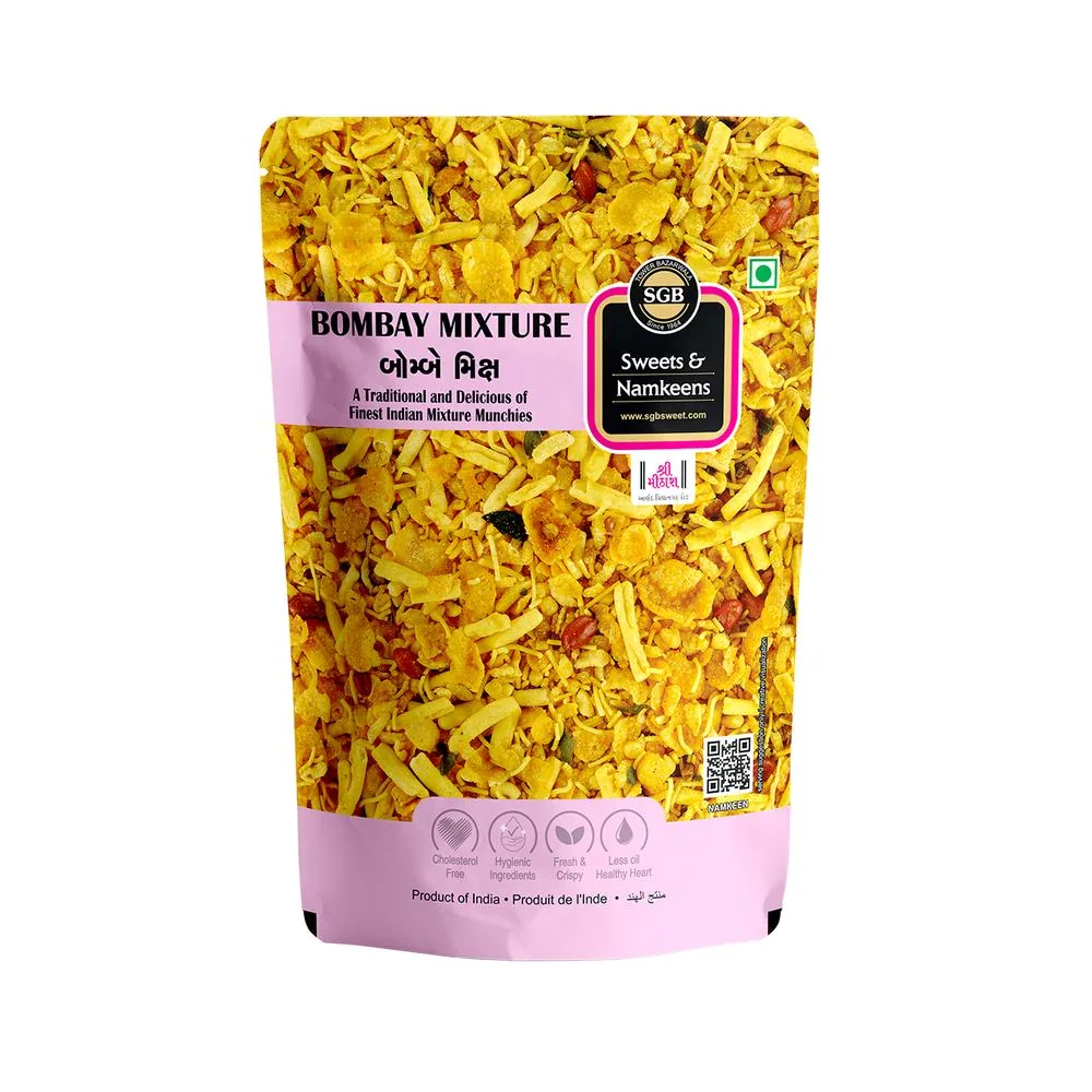 Sukhadia Garbaddas Bapuji Bombay Mix | Savory Namkeen Snack | Authentic Indian Spice Blend 400 gm
