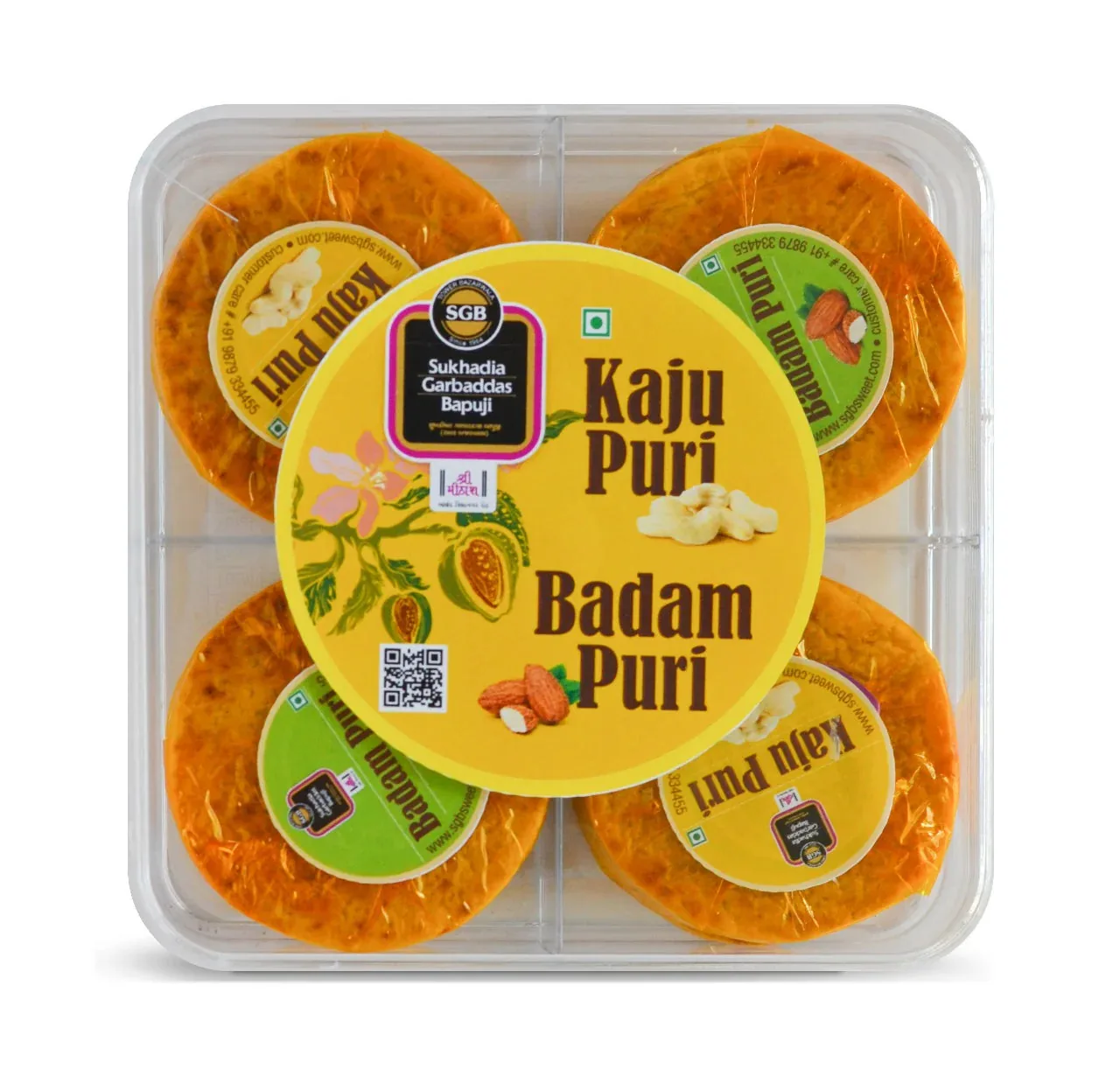 Sukhadia Garbaddas Bapuji Kaju Puri & Badam Puri | Authentic Gujarati Dry Fruit Sweets | Traditional Festive Mithai 400 gm