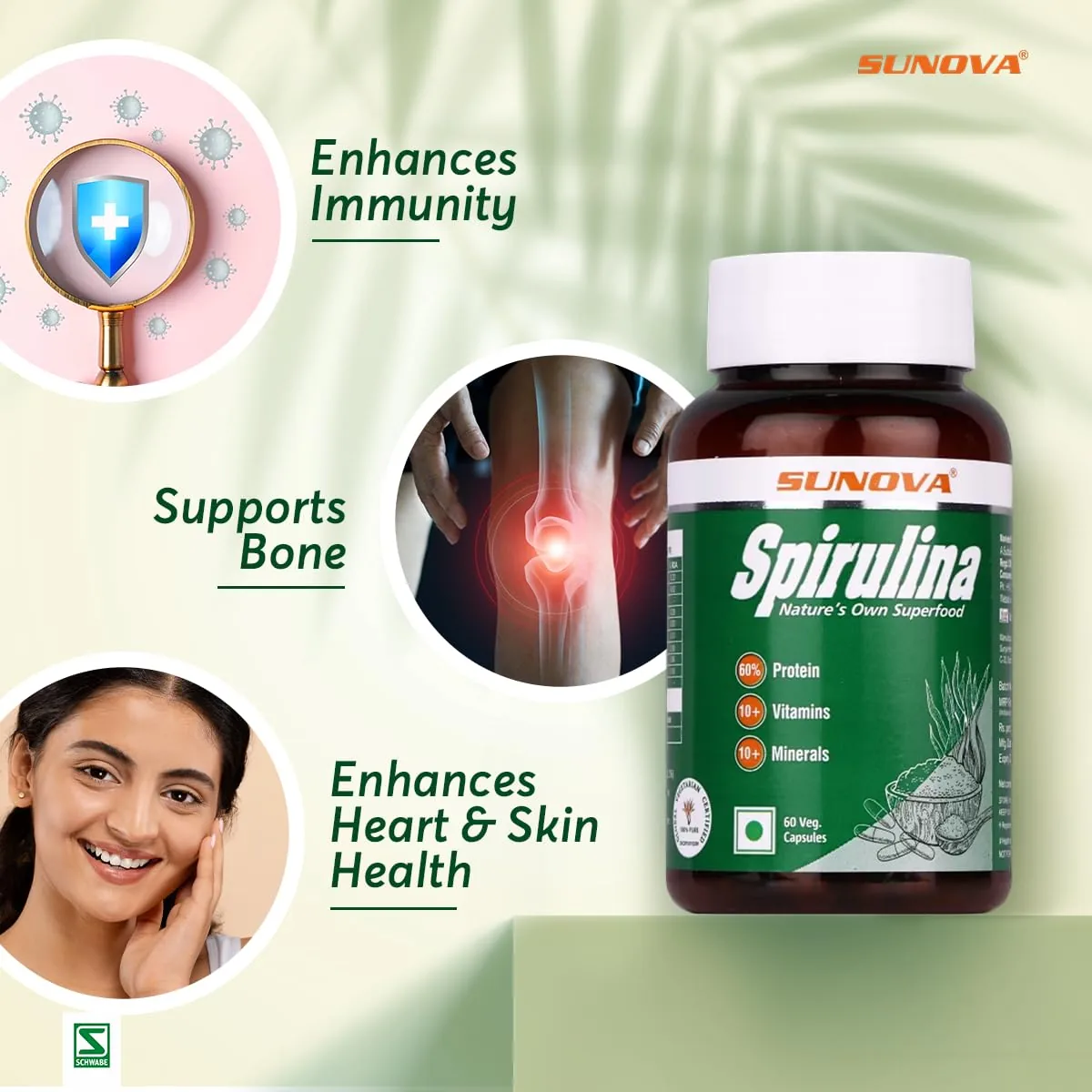 Sunova Organic Spirulina Capsules | Plant-Based Superfood Supplement | Natural Immunity and Energy Booster-7