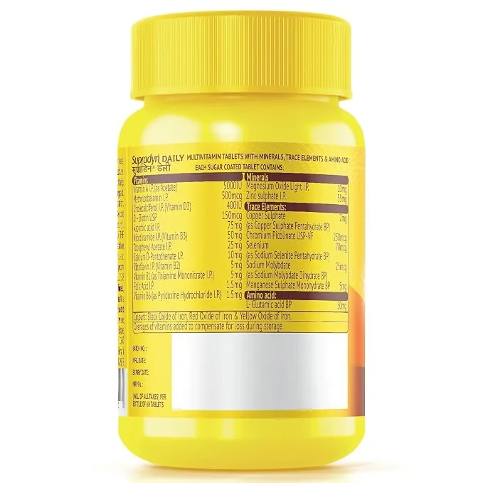 Supradyn Daily Multivitamin Tablets for Men & Women | Daily Energy & Immunity Supplement | Key Zinc & 12 Vitamins-3