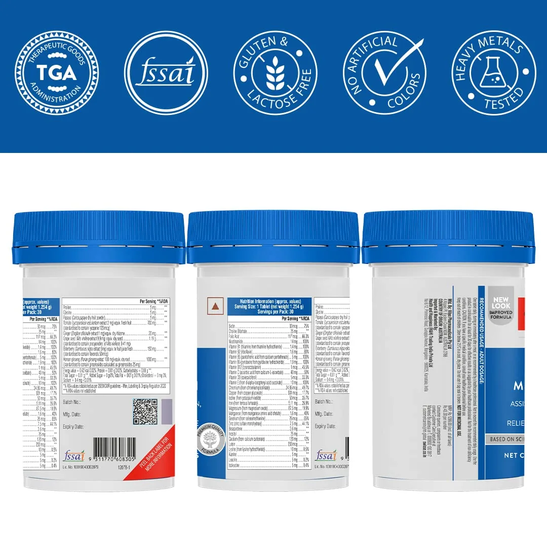 Swisse Men’s Ultivite Multivitamin Tablets | Daily Health Supplement | Energy & Immunity Support-3