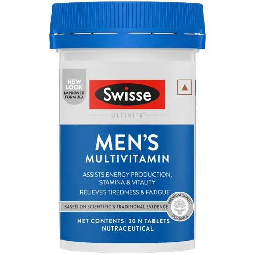 Swisse Men’s Ultivite Multivitamin Tablets | Daily Health Supplement | Energy & Immunity Support-1