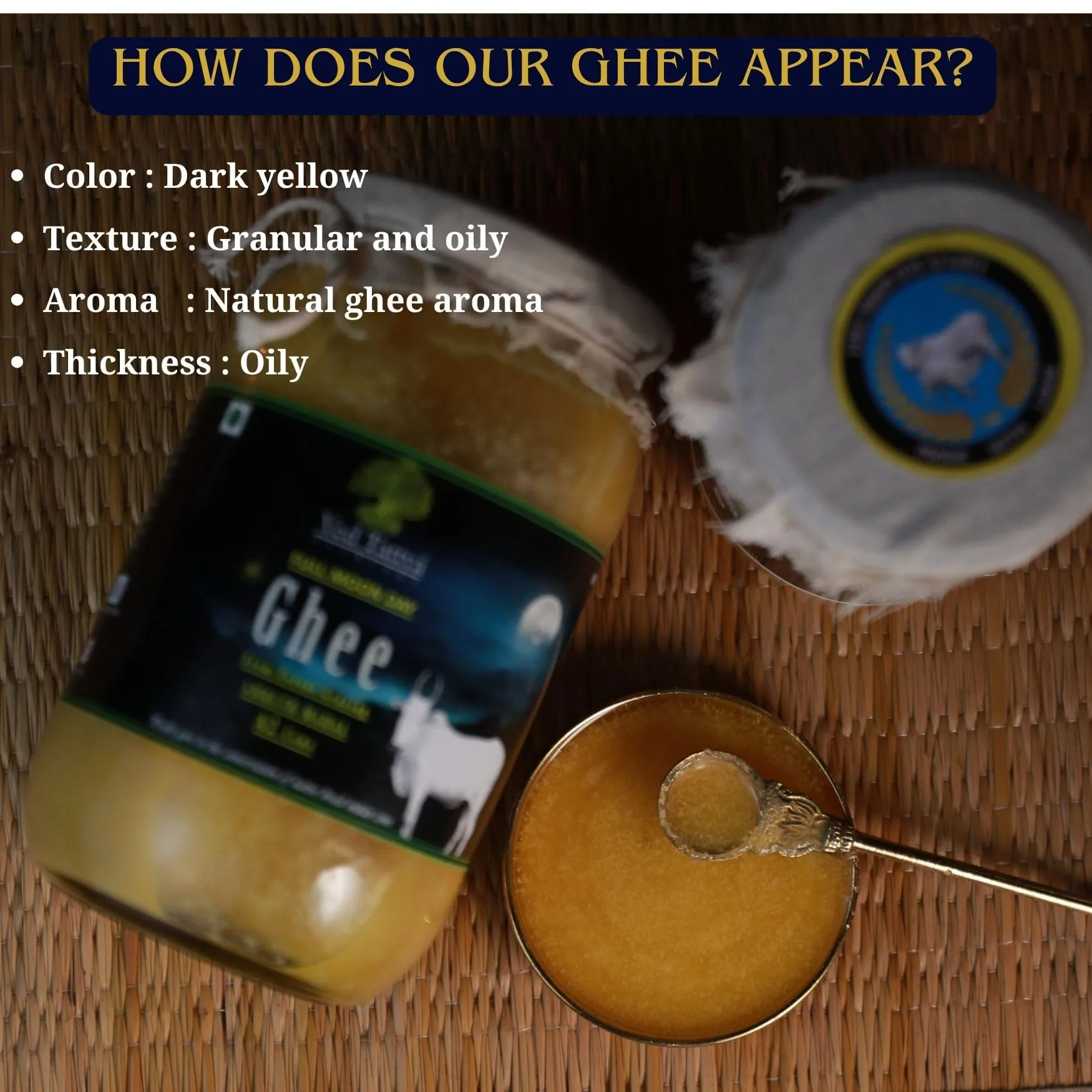 Tatsat Full Moon Day Ghee | Pure Amruth Mahal A2 Cow Bilona Ghee | Forest Grazing & Natural-1