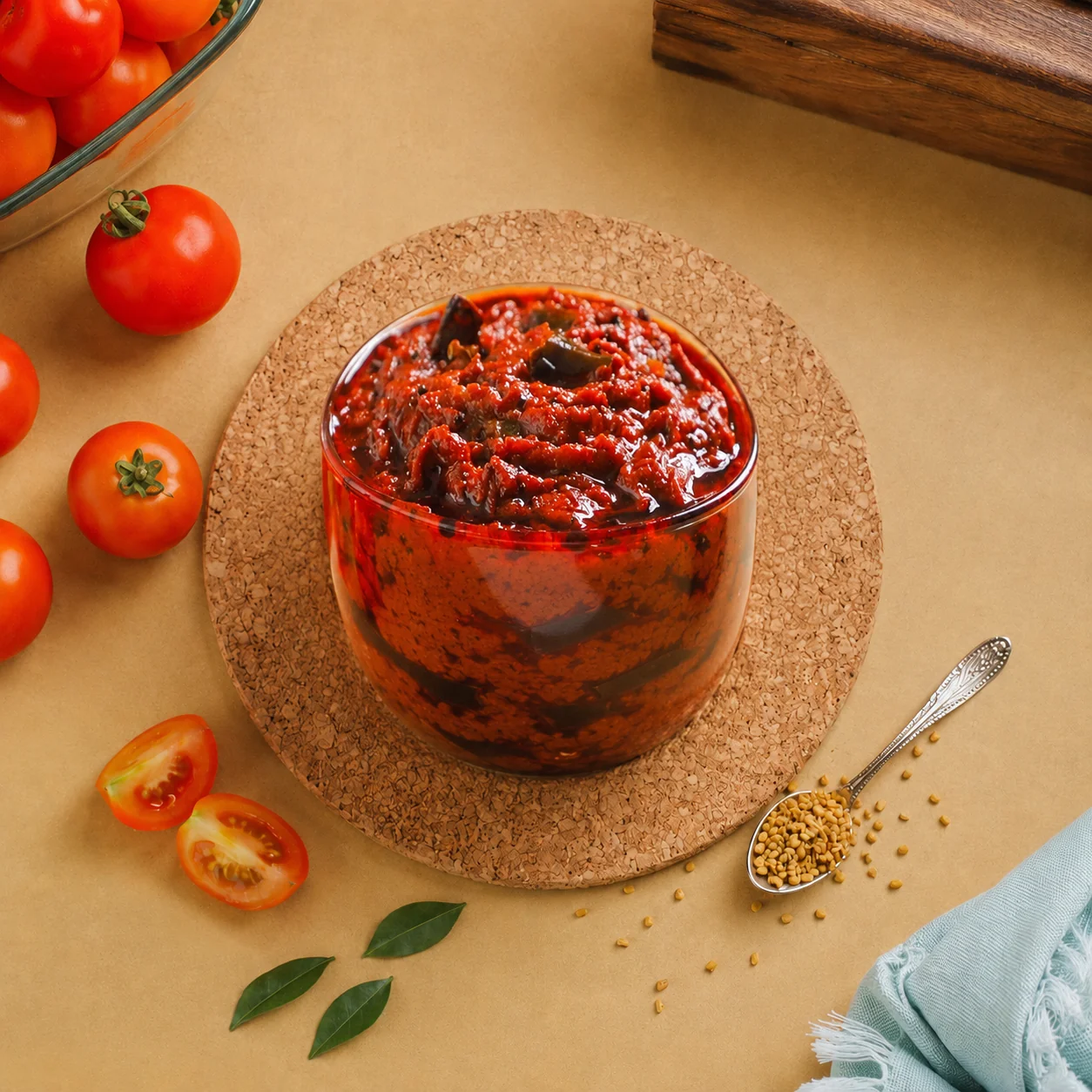 Tenali Ruchulu Tomato Nilava Pachadi - Andhra Style