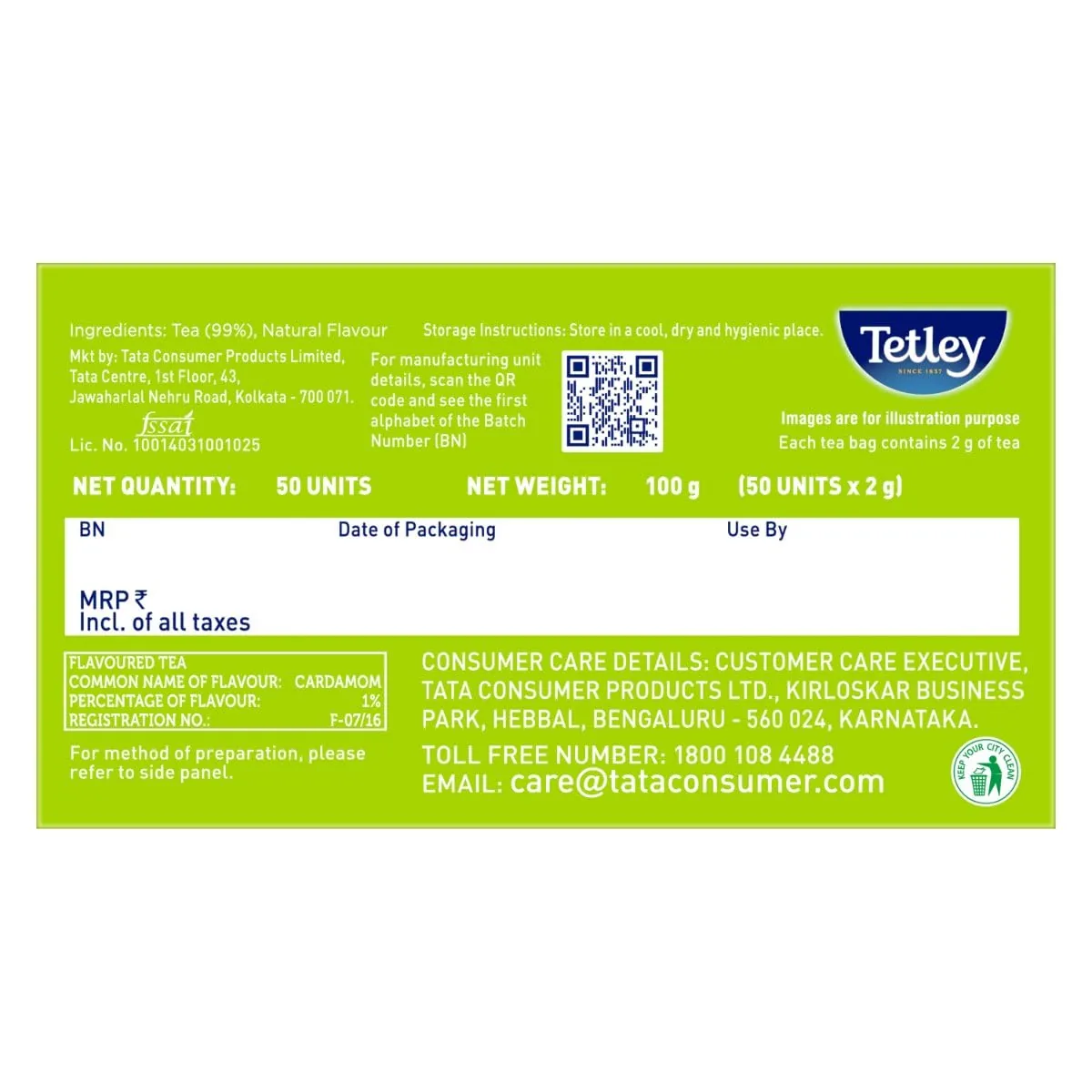 Tetley Elaichi Flavoured Chai | Cardamom Infused Assam Black Tea | Staple-Free Tea Bags-2