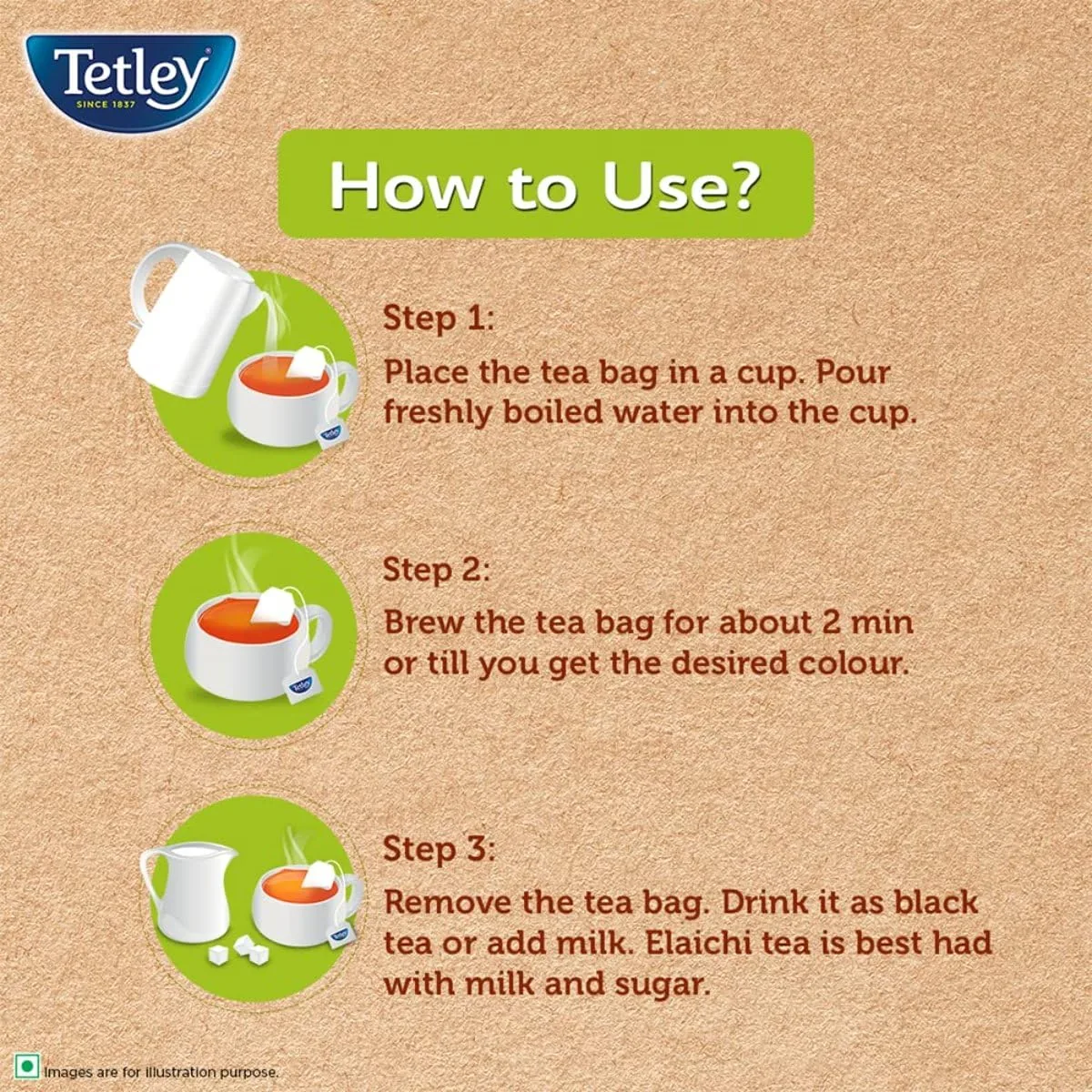 Tetley Elaichi Flavoured Chai | Cardamom Infused Assam Black Tea | Staple-Free Tea Bags-6