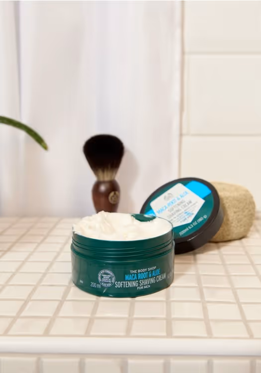 The Body Shop Maca Root & Aloe Softening Shaving Cream For Men | Hydrating Formula | Smooth Glide Shave-2