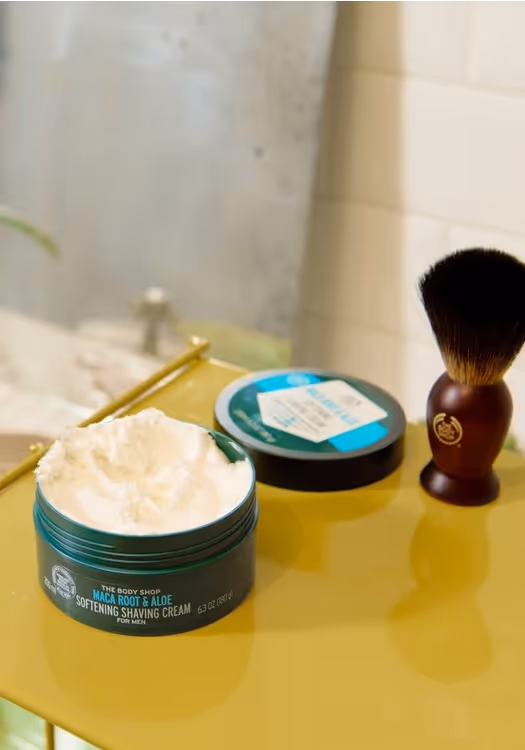 The Body Shop Maca Root & Aloe Softening Shaving Cream For Men | Hydrating Formula | Smooth Glide Shave-3