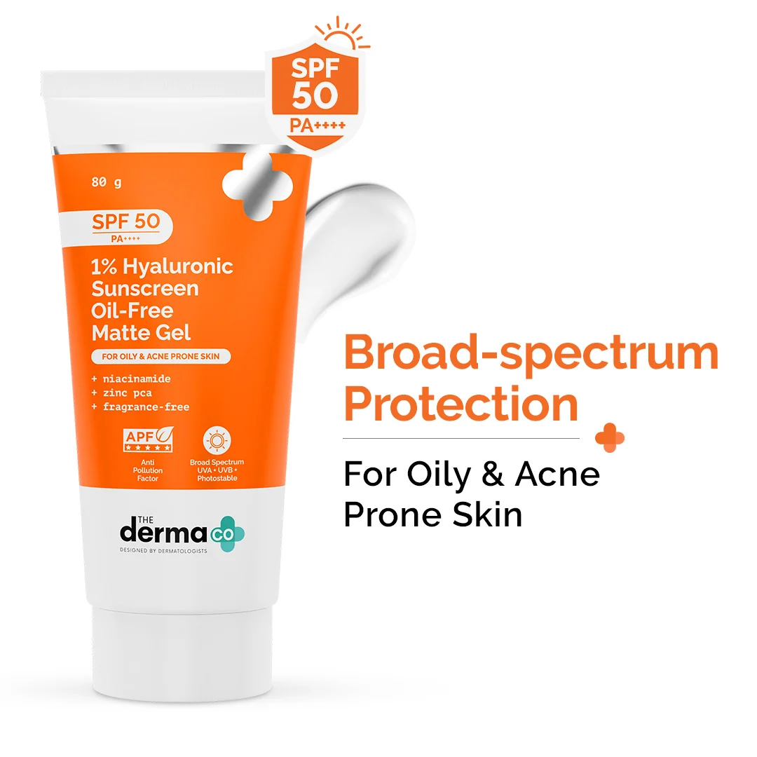 The Derma Co 1% Hyaluronic Sunscreen Aqua Gel with SPF 50 | Broad Spectrum Sunscreen | Non-Greasy Blue Light Protection-3