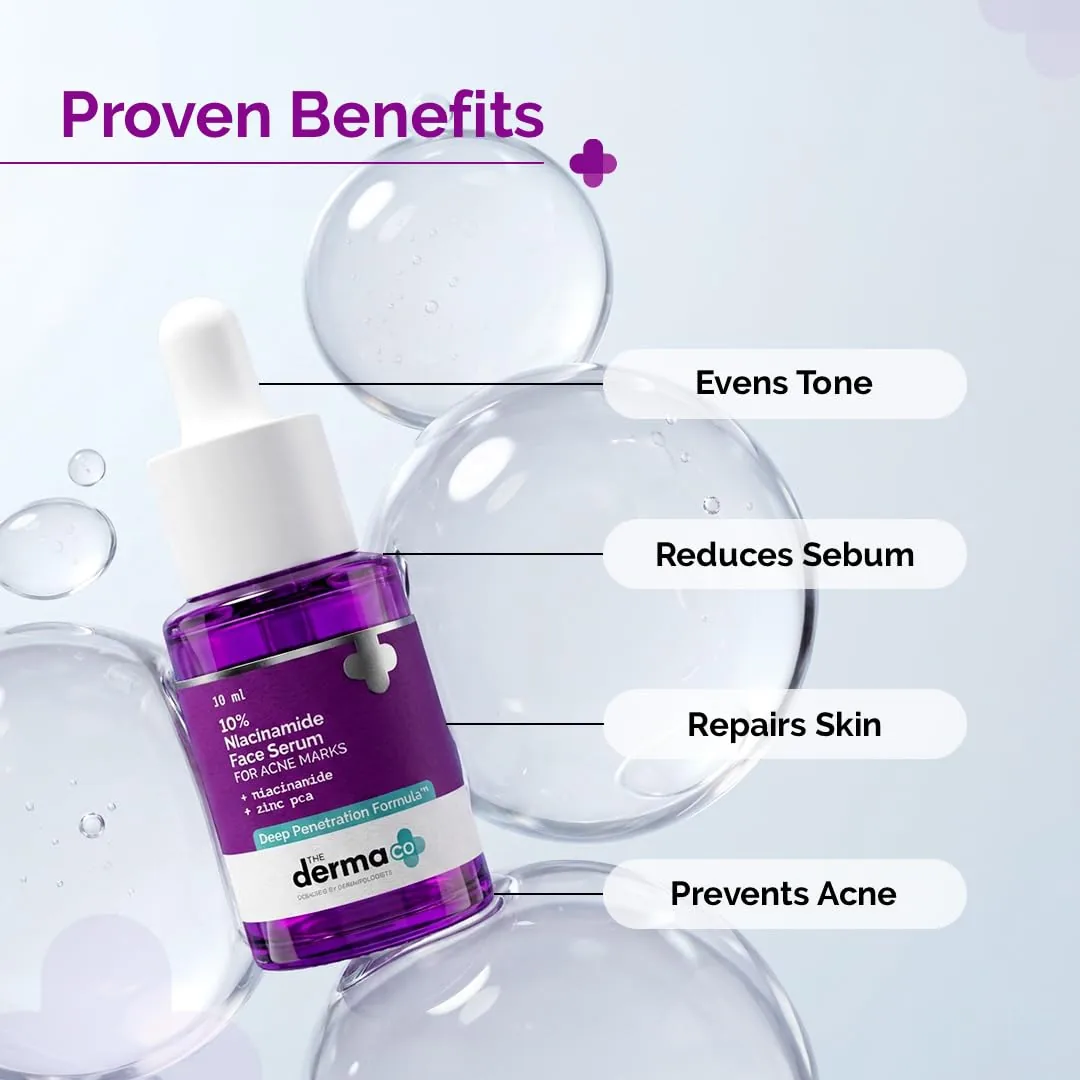 The Derma Co 10% Niacinamide Face Serum | Clarifying Skin Treatment | Fades Acne Marks & Controls Sebum-6