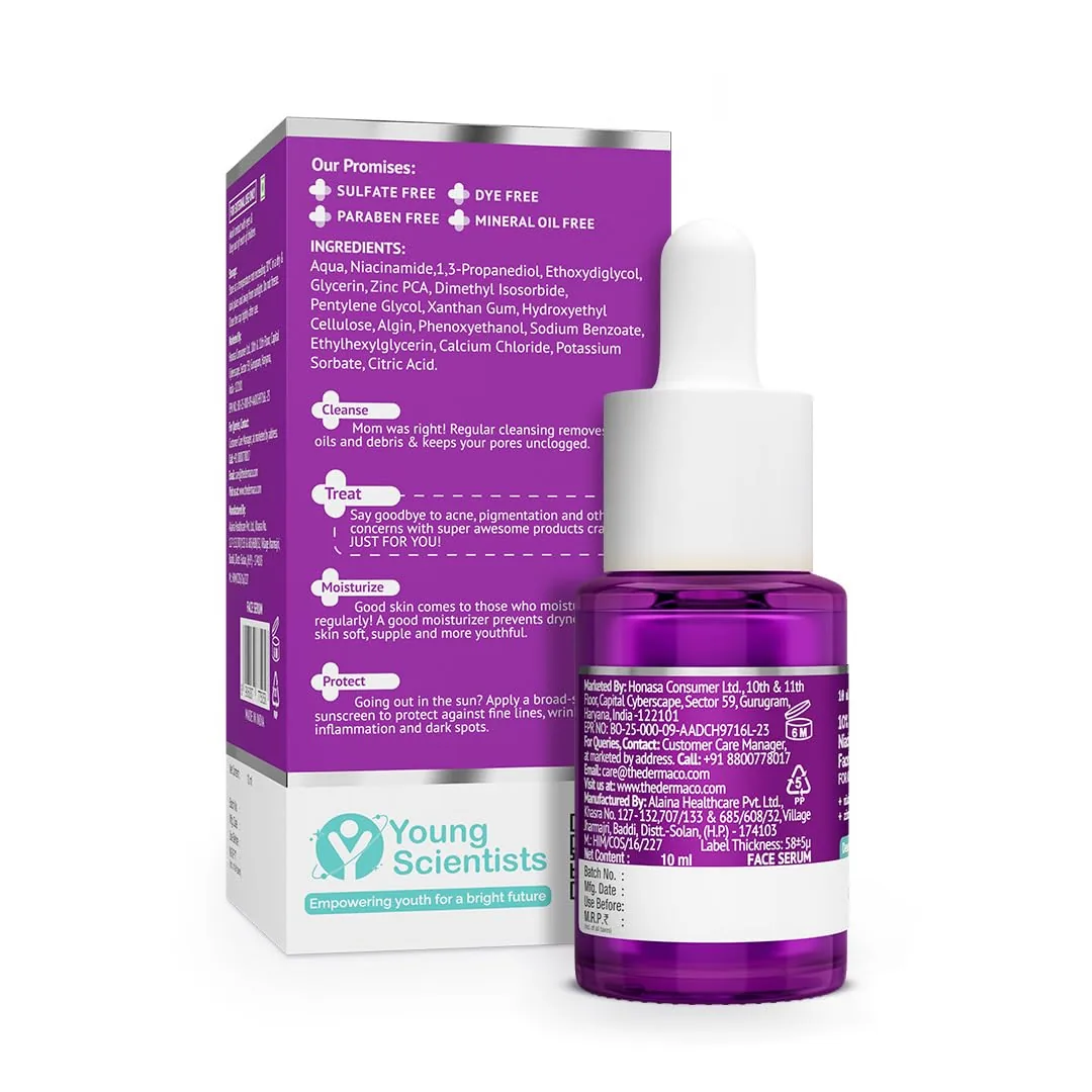 The Derma Co 10% Niacinamide Face Serum | Clarifying Skin Treatment | Fades Acne Marks & Controls Sebum-8