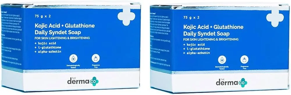The Derma Co Kojic Acid Syndet Soap with Glutathione | Daily Cleansing Bar | Skin Brightening & Pigmentation Control-2