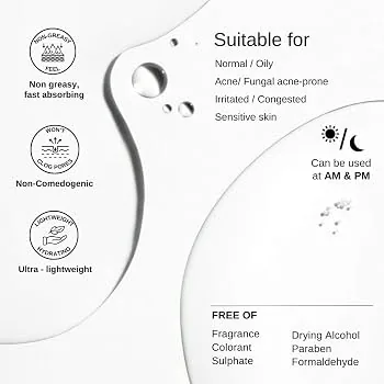 The Formularx Hydra Veil Malazia Hyaluronic Acid Gel Moisturizer | Oil-Free Hydration | Non-Comedogenic Formula for Congested Skin-3