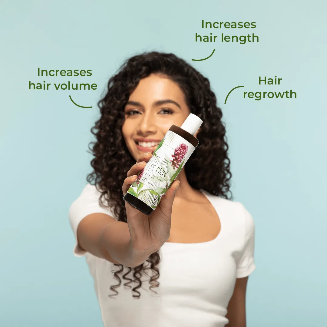 The Secret Hair Care Blue Lilly Hair Oil | Herbal Hair Nourishment | Volumizing and Growth Formula-2