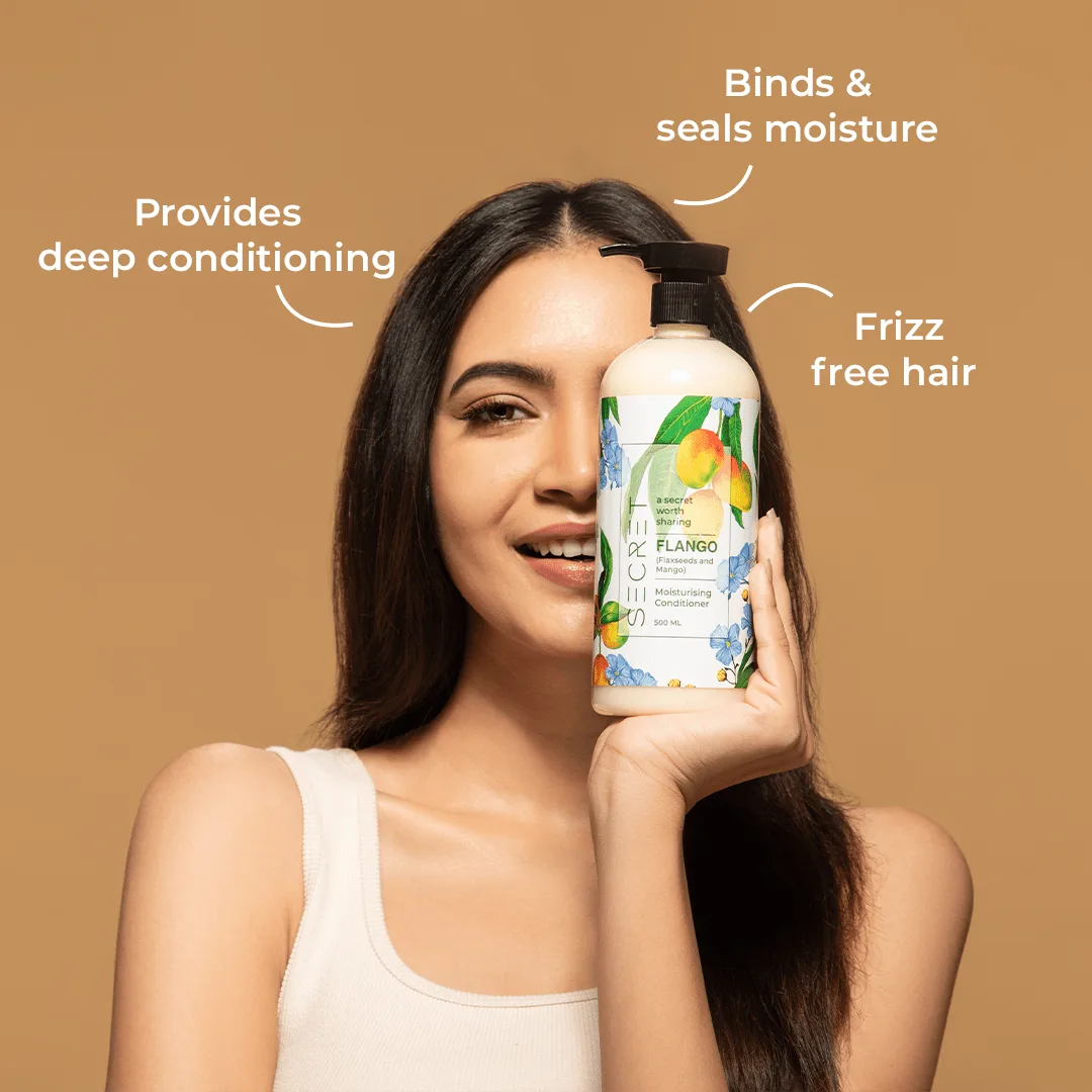 The Secret Hair Care Flango Mosturising Conditioner | Deep Hydration Hair Cream | Mango Butter & Flaxseed Oil Formula-1