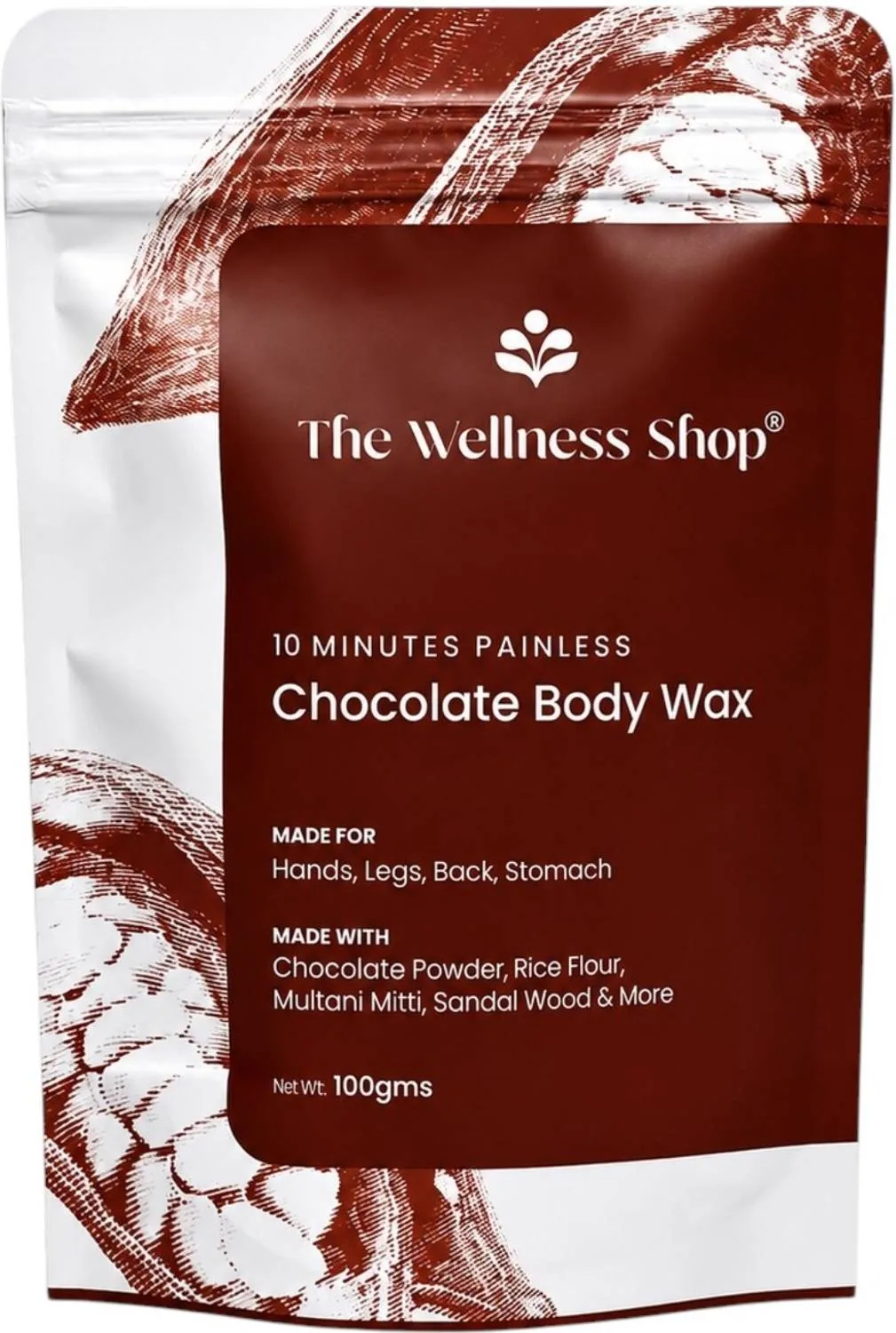 The Wellness Shop Chocolate Hair Removal Powder | Painless Waxing Powder | Smooth and Nourished Skin-2