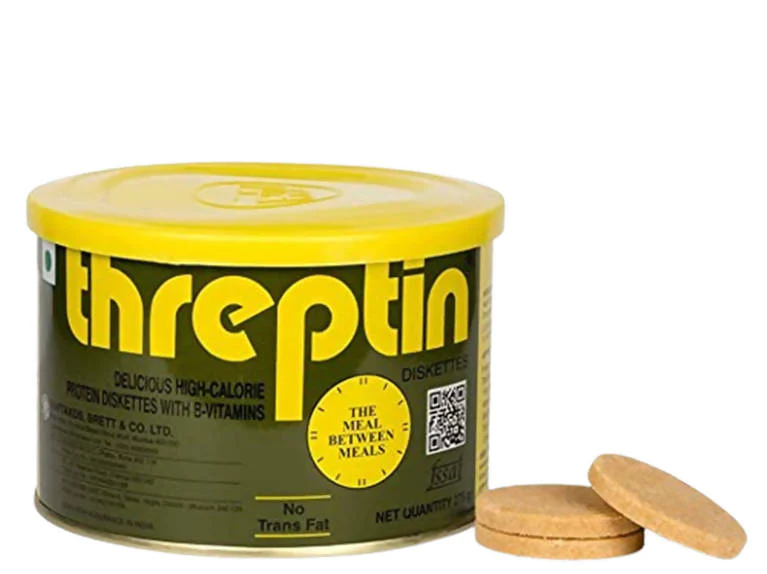 Threptin High-Calorie Protein Diskettes | Vanilla Flavored Nutritional Biscuits | Sustained Energy & Hunger Relief-1