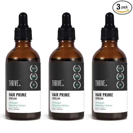 ThriveCo Anti-Greying Hair Prime Serum | Advanced Scalp Therapy | Natural Pigment Restoration-3