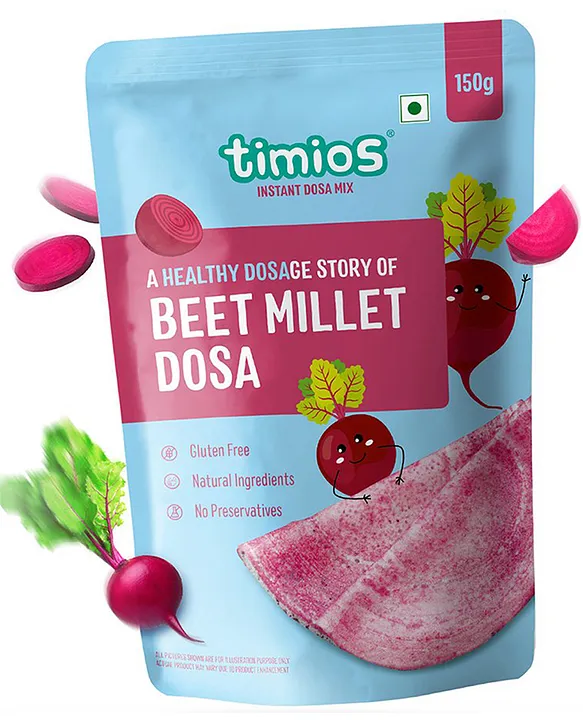 Timios Organic Beetroot Millet Dosa Mix