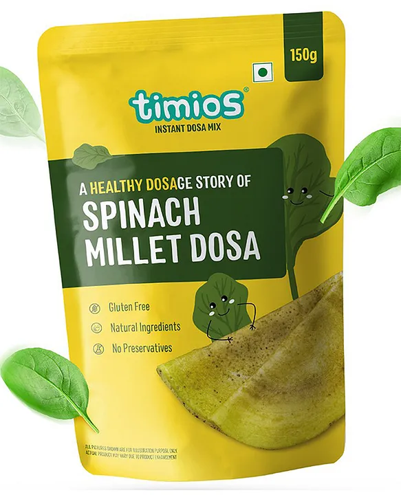 Timios Organic Spinach Millet Dosa Mix