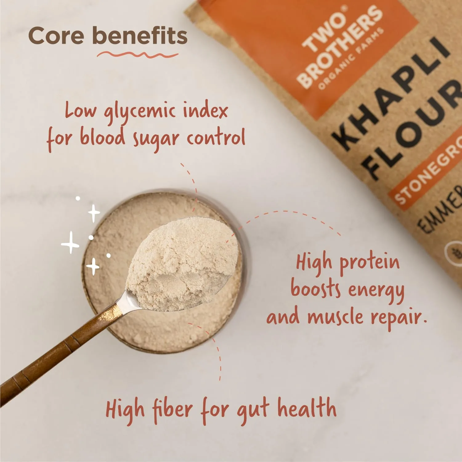 Two Brothers Organic Farms Khapli Flour | Ancient Emmer Wheat | Stone-Ground & Nutritious-2