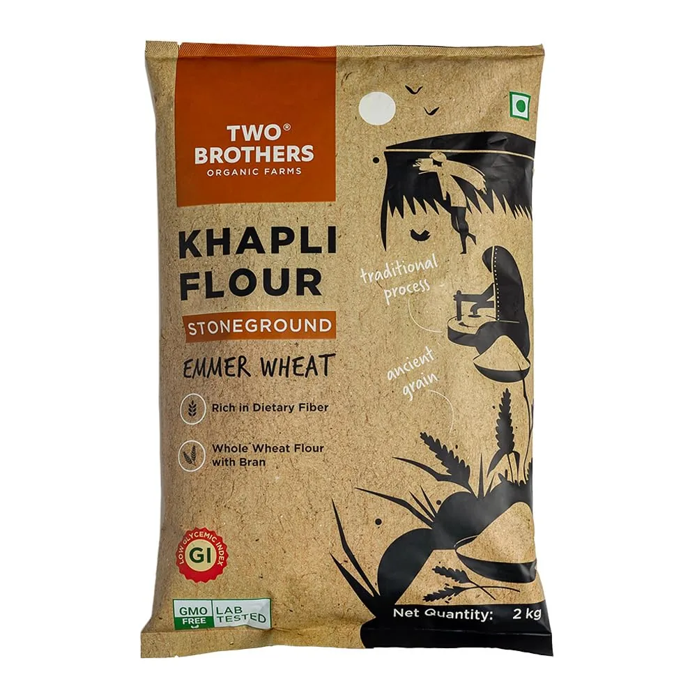 Two Brothers Organic Farms Khapli Flour | Ancient Emmer Wheat | Stone-Ground & Nutritious