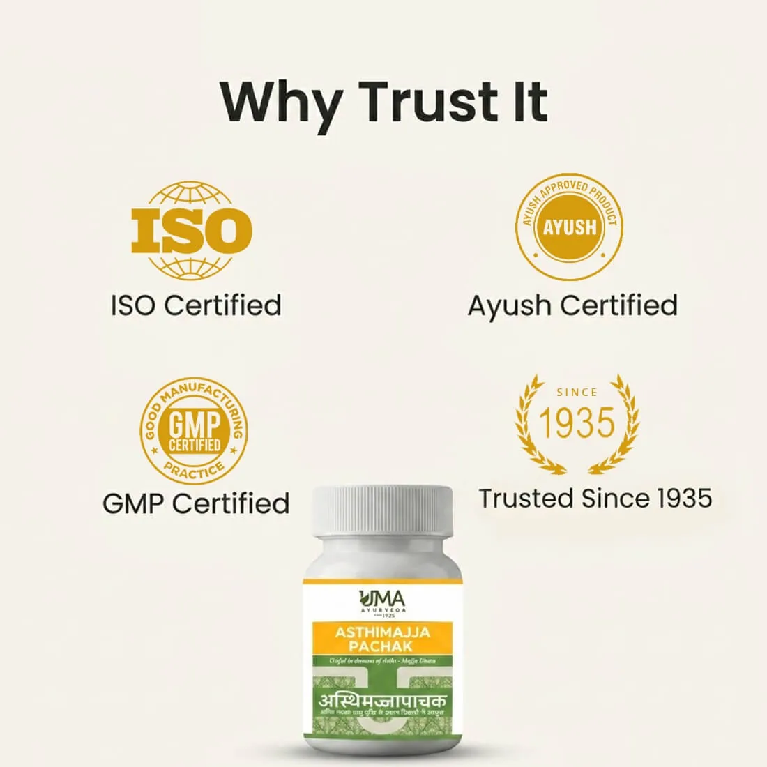 Uma Ayurveda Asthimajjapachak Tablets | Classical Ayurvedic Formula | Bone, Joint & Marrow Support-5