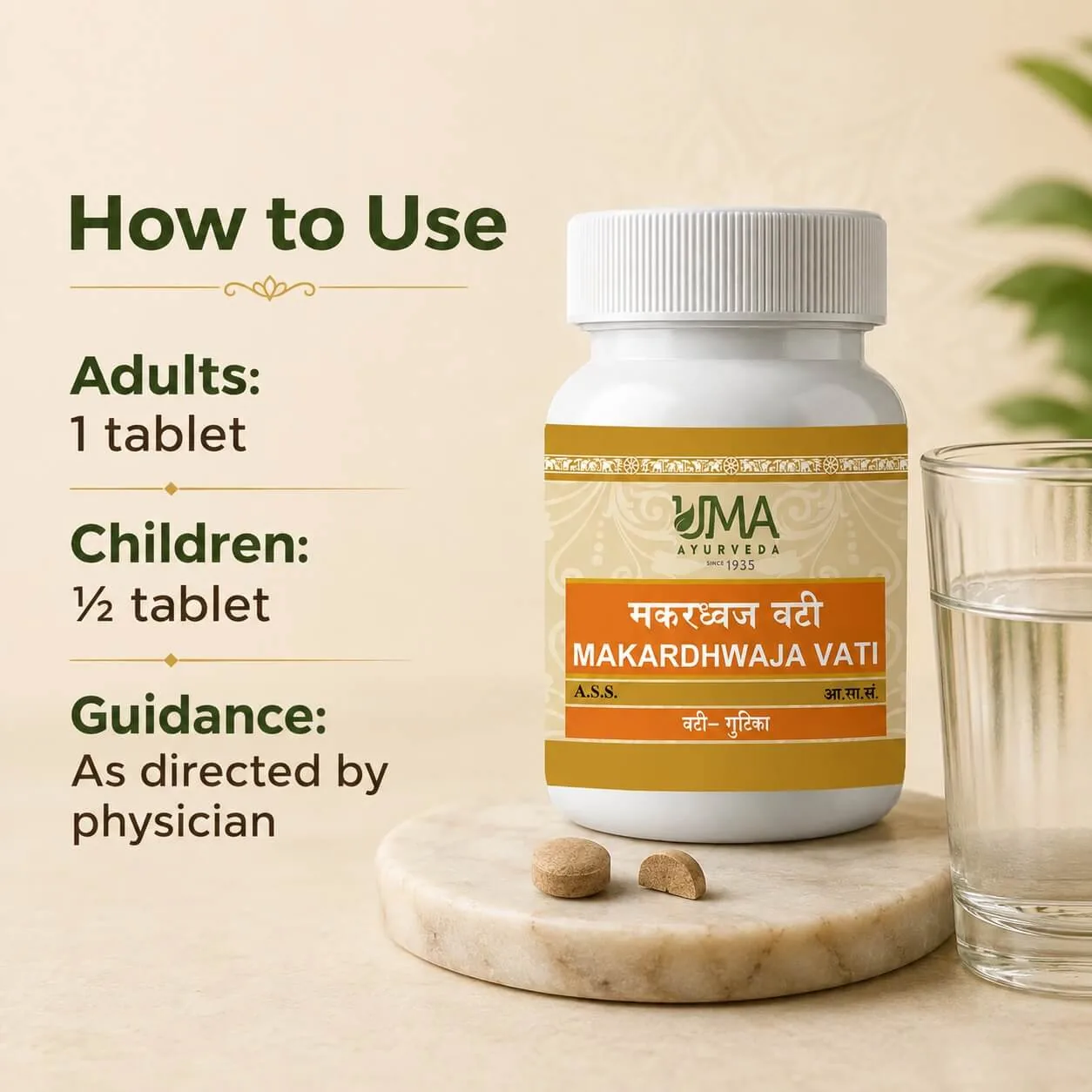 Uma Ayurveda Makardhwaj Vati | Herbomineral Ayurvedic Tablet | Stamina & Vitality Support-4
