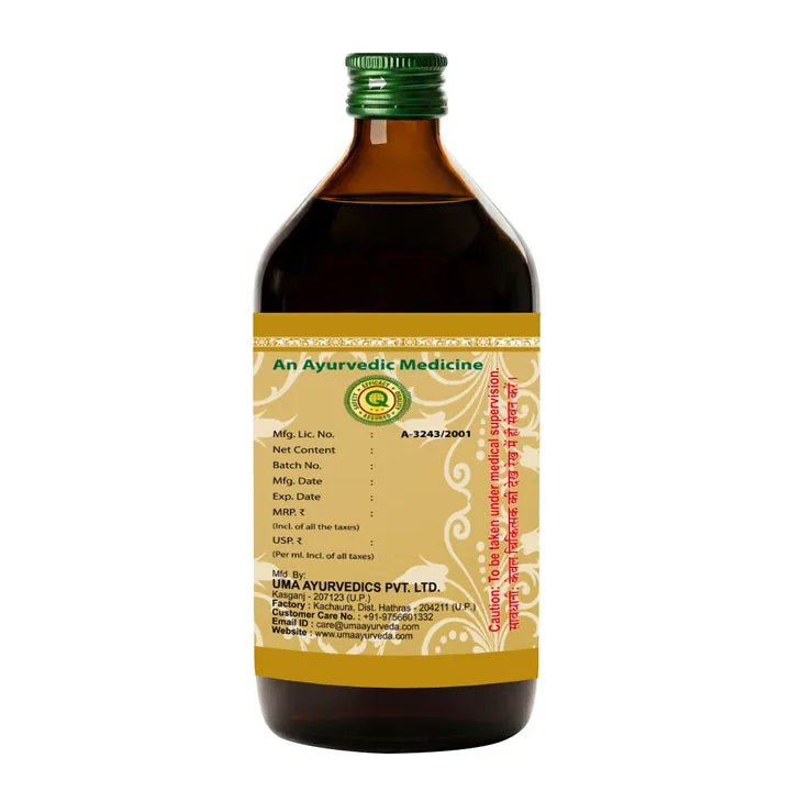 Uma Ayurveda Sarivadyasava Syrup | Ayurvedic Blood Purifier | Pitta Balancing Herbal Tonic-4