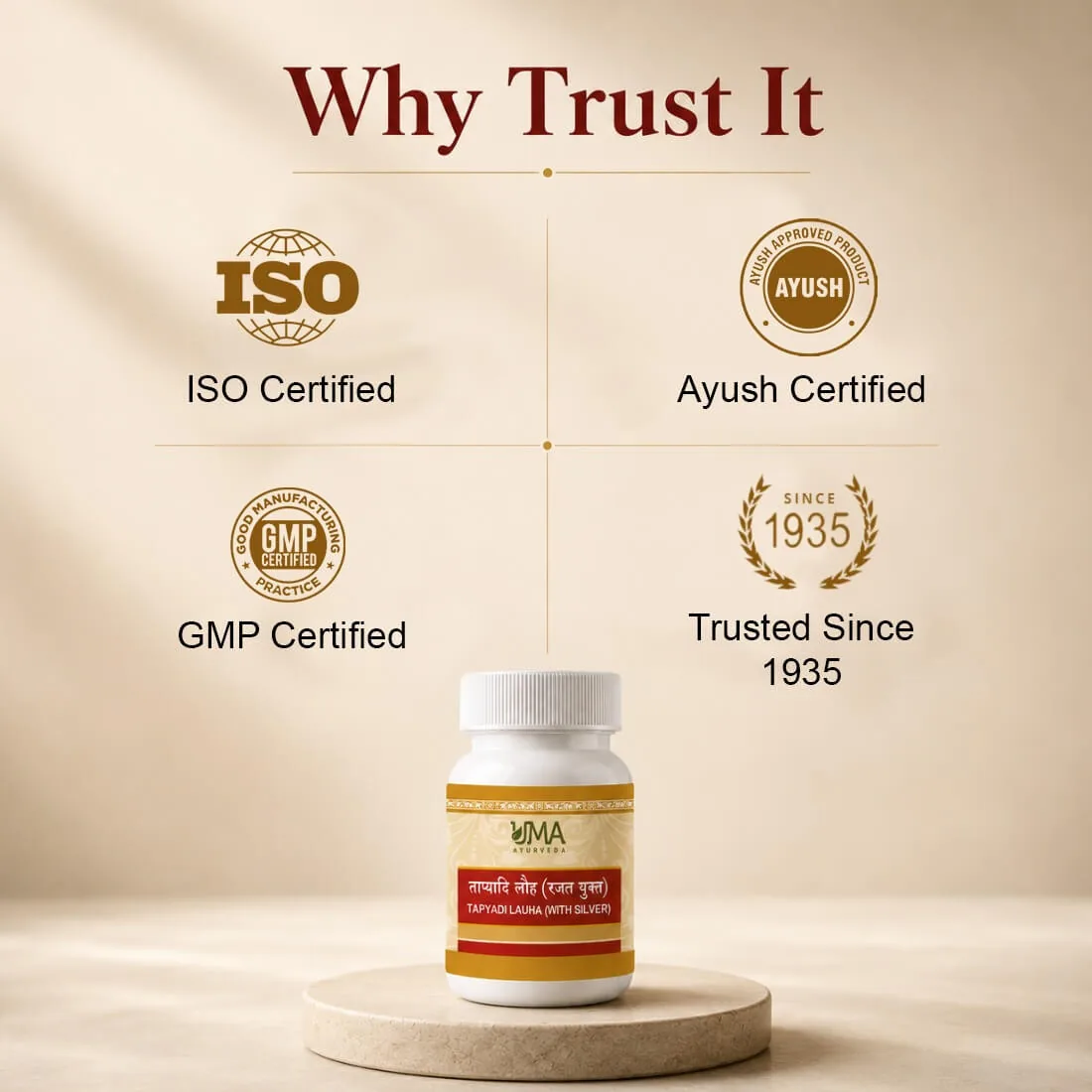 Uma Ayurveda Tapyadi Lauha Tablets | Herbo-Mineral Iron Formula | Liver & Vitality Support-4