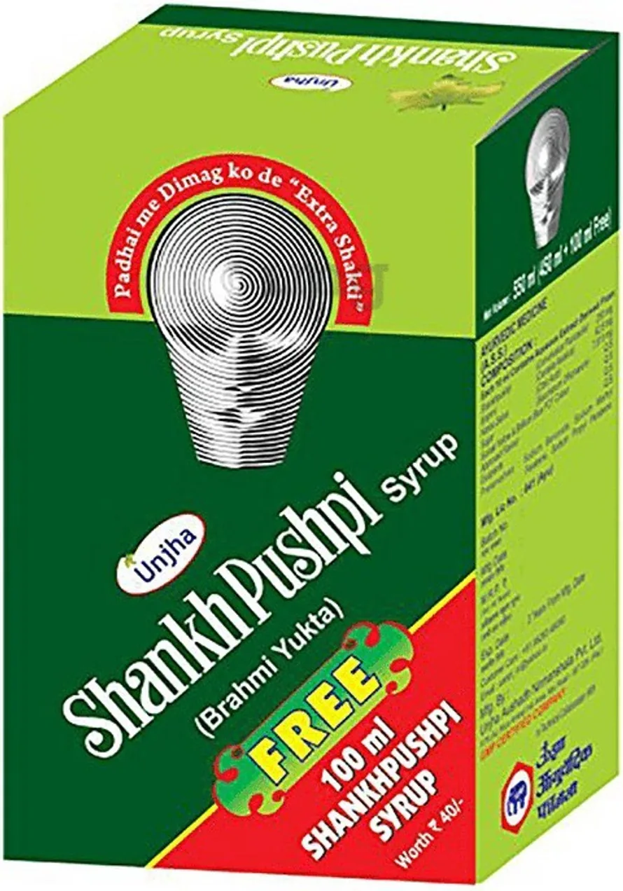 Unjha Shankhpushpi Syrup | Ayurvedic Brain Tonic | Memory and Focus Support-3