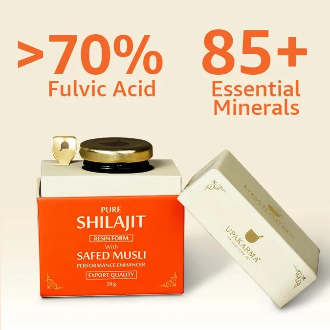 Upakarma Ayurveda Original & Pure Shilajit Resin with Safed Musli | Ayurvedic Performance & Stamina Booster | Pure Himalayan Resin Form-3