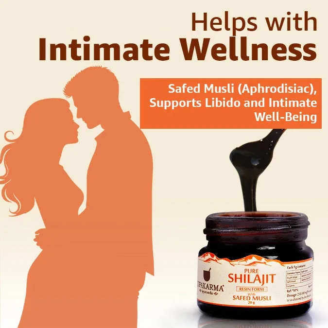 Upakarma Ayurveda Original & Pure Shilajit Resin with Safed Musli | Ayurvedic Performance & Stamina Booster | Pure Himalayan Resin Form-5