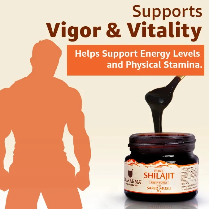 Upakarma Ayurveda Original & Pure Shilajit Resin with Safed Musli | Ayurvedic Performance & Stamina Booster | Pure Himalayan Resin Form-6
