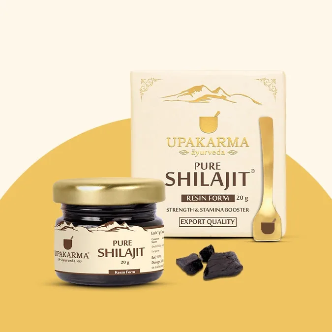 Upakarma Ayurveda Original & Pure SJ Resin Form with Ashwagandha | Pure Himalayan Shilajit & Adaptogenic Herb Blend | Natural Stamina & Strength Booster