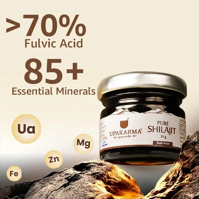 Upakarma Ayurveda Original & Pure SJ Resin Form with Ashwagandha | Pure Himalayan Shilajit & Adaptogenic Herb Blend | Natural Stamina & Strength Booster-2
