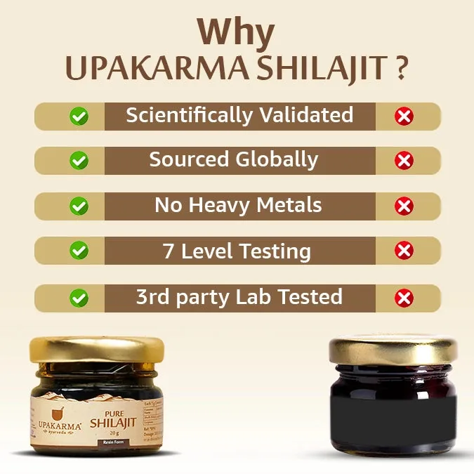Upakarma Ayurveda Original & Pure SJ Resin Form with Ashwagandha | Pure Himalayan Shilajit & Adaptogenic Herb Blend | Natural Stamina & Strength Booster-3