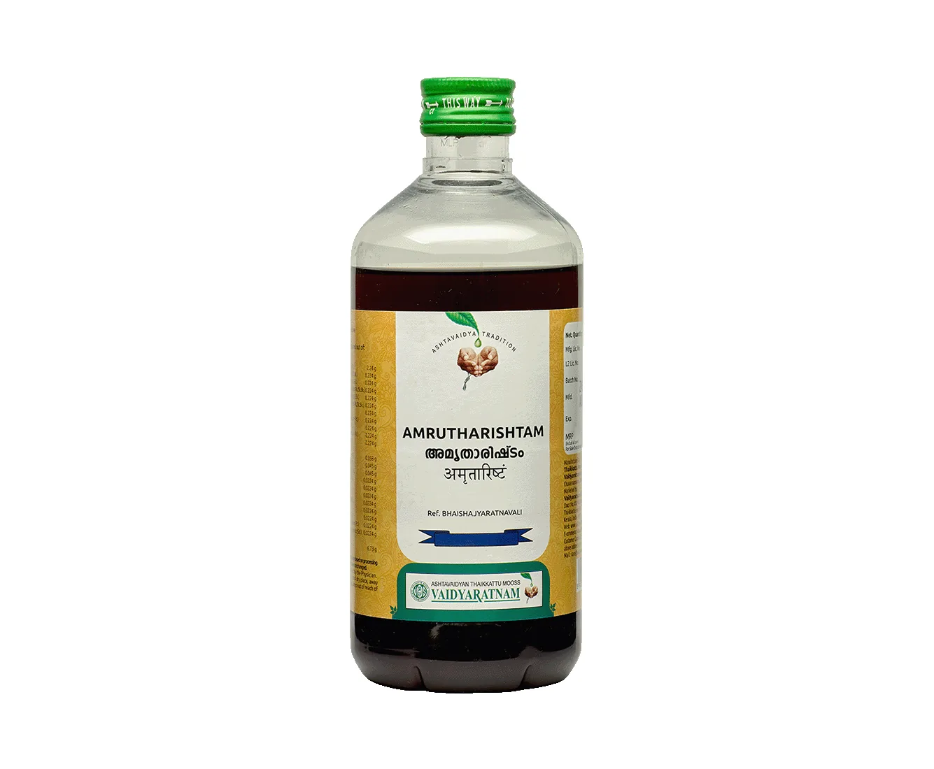 Vaidyaratnam Amrutharishtam | Traditional Ayurvedic Fermented Tonic | Natural Immunity Support-1